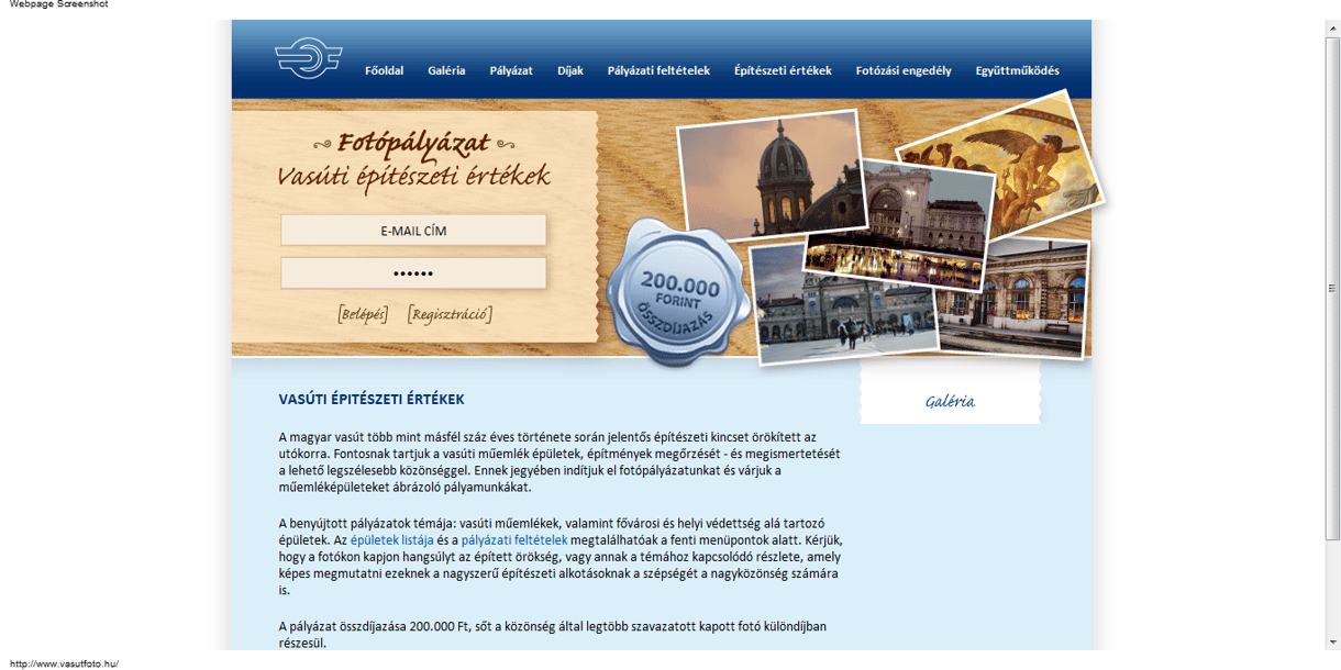 Fotópályázat: vasúti építészeti értékek