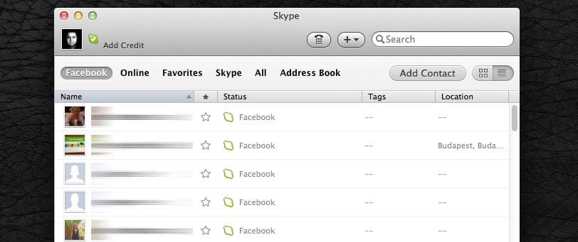 Facebook integráció lesz az új OS X-es Skype-ban