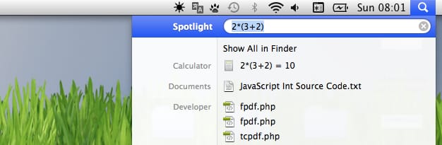 OS X tipp: rejtett számológép a Spotlightban!