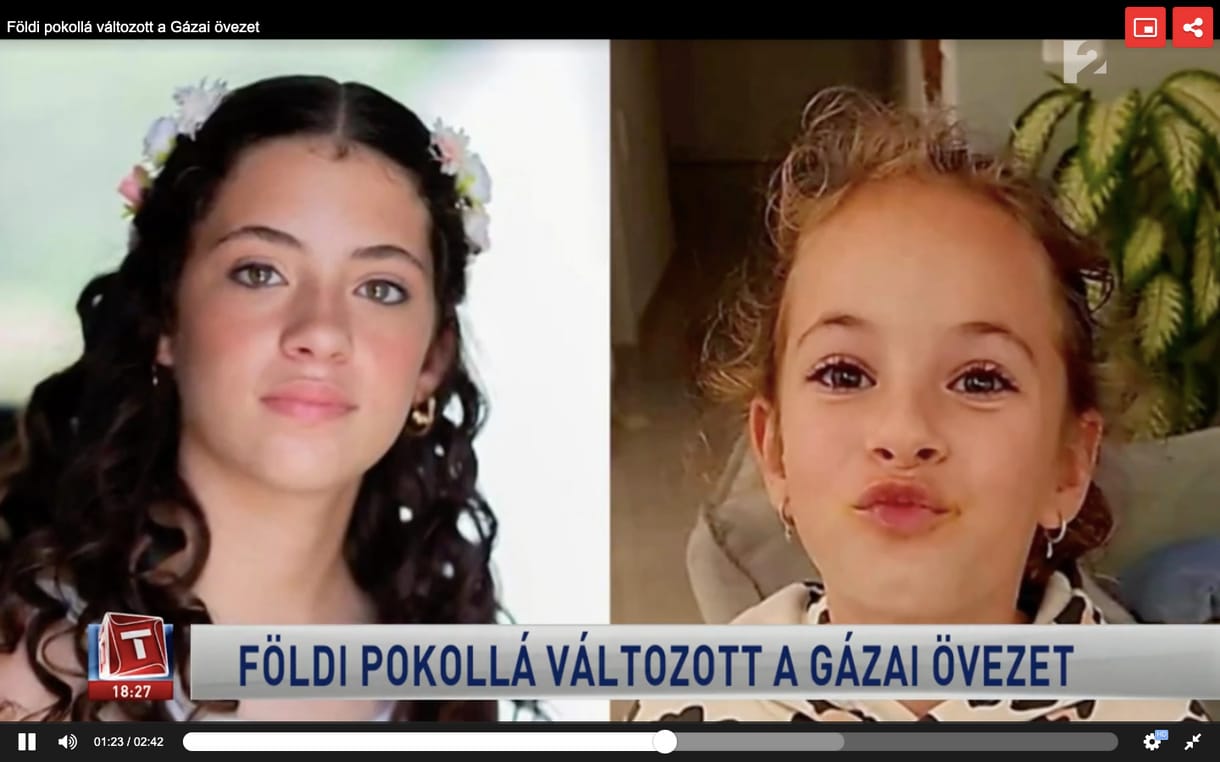A Hamász által elrabolt magyar kislányok édesanyja: 
