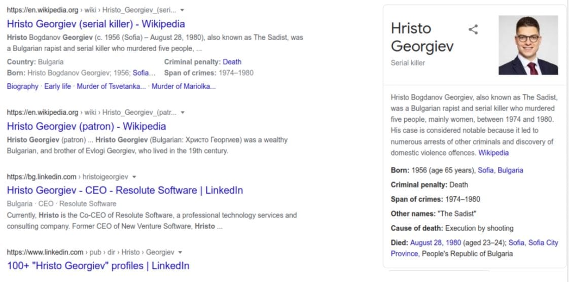A Google véletlenül sorozatgyilkost csinált egy ártatlan mérnökből