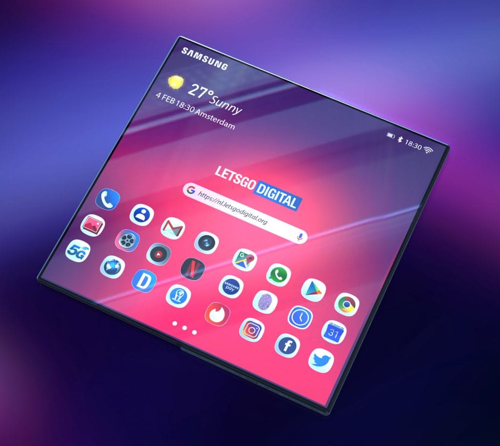 Bámulatos koncepcióképeken a Samsung füzetként hajtogatható telefonja