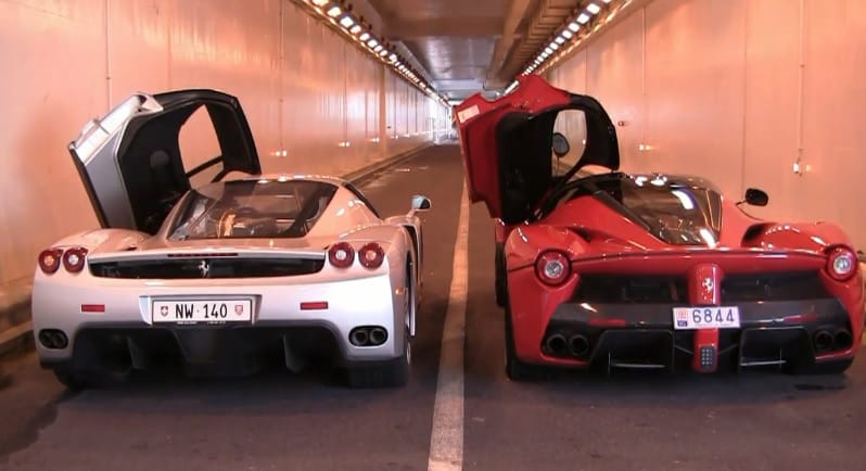 Különleges hangpárbaj: egy Enzo vagy a LaFerrari szól szebben?