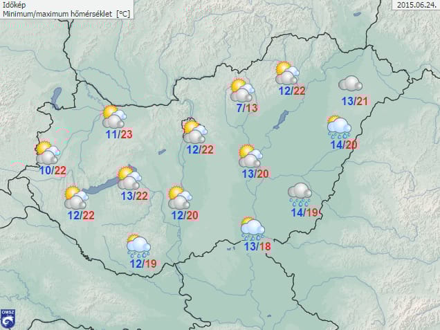 Térkép: mutatjuk, hova kell még szerdán is az esernyő