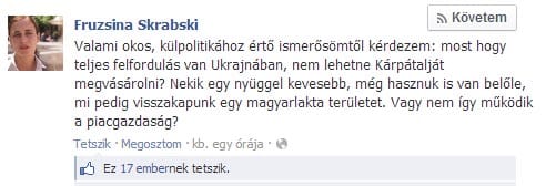 Megvenné Kárpátalját a Fidesz házibloggere