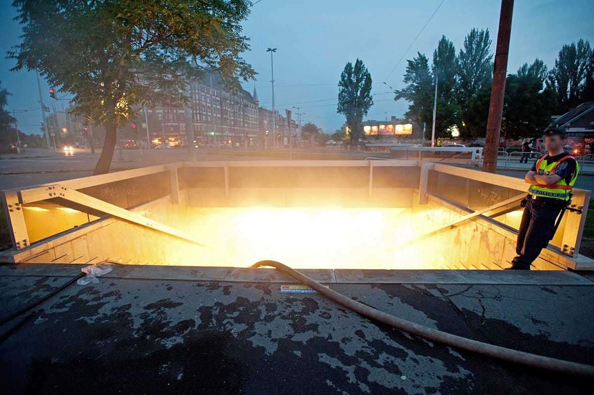 Tűz volt a Nagyvárad téri aluljáróban – fotó