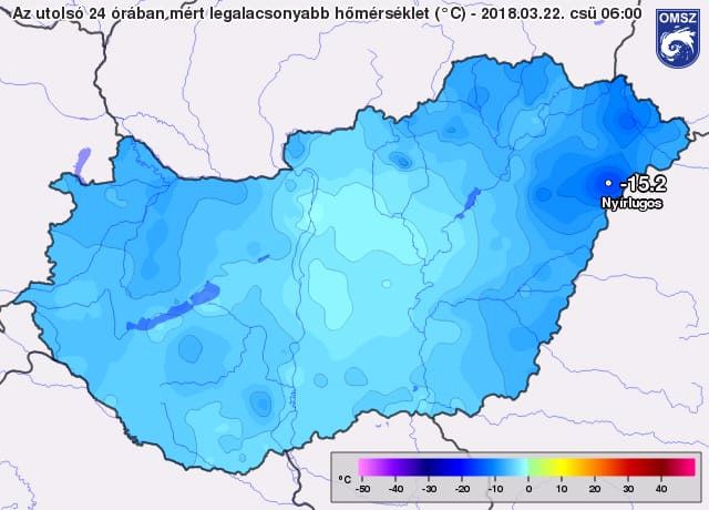 Még hogy tavasz... megdőlt az országos hidegrekord