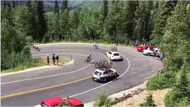 Durva videó került elő a Tour de Utah-n csattanó biciklisről