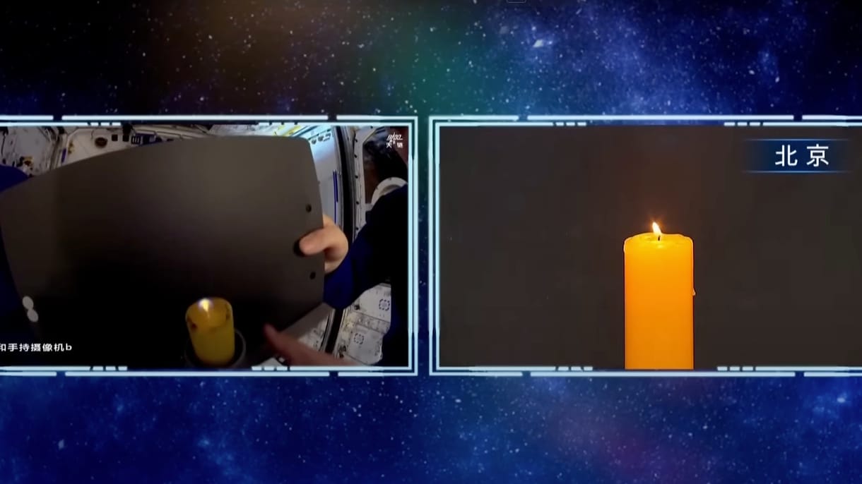 Látta már, hogy néz ki egy gyertyaláng az űrben? Kínai űrhajósok kipróbálták – videó