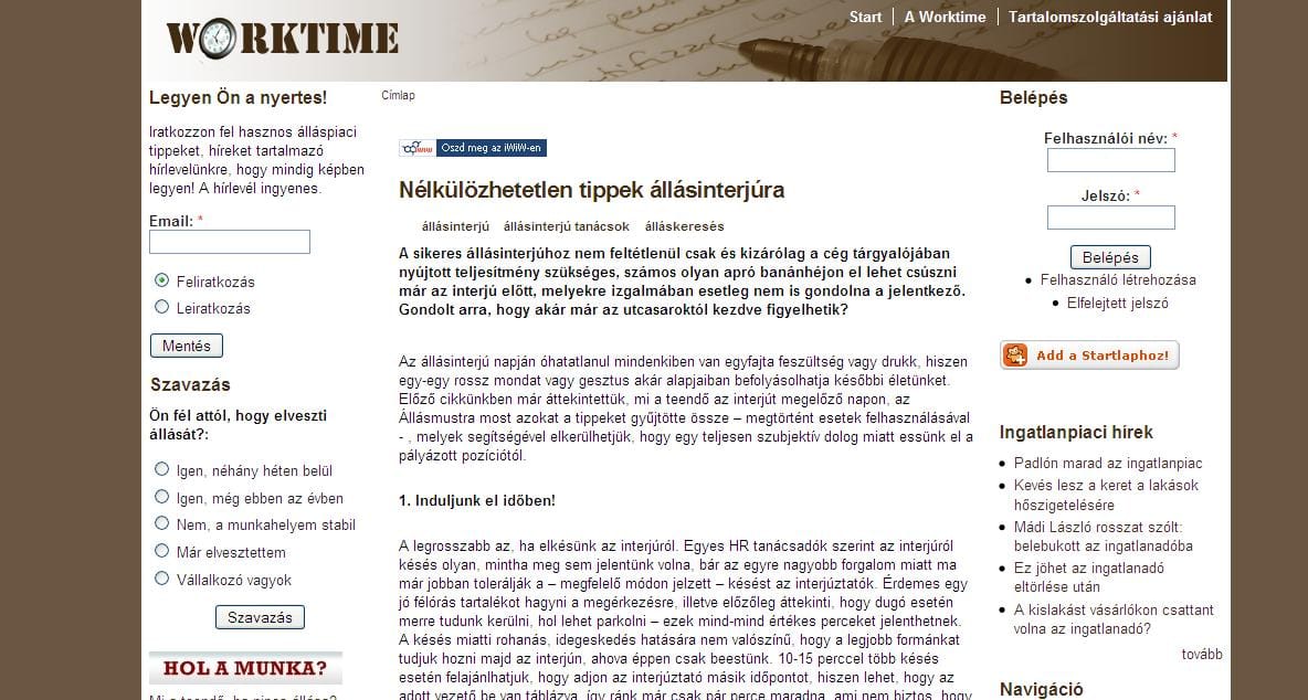 Túlélőkészlet állásinterjúra