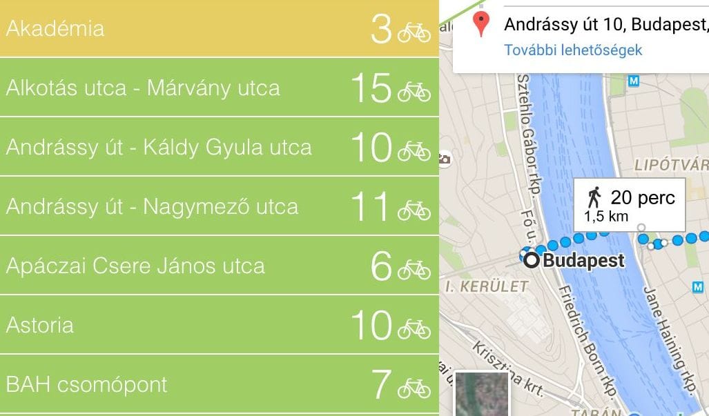 Így juthat gyorsan kölcsönbiciklihez Budapesten