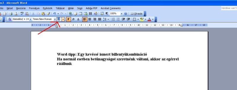 Word-tipp: Egy kevéssé ismert billentyűkombináció