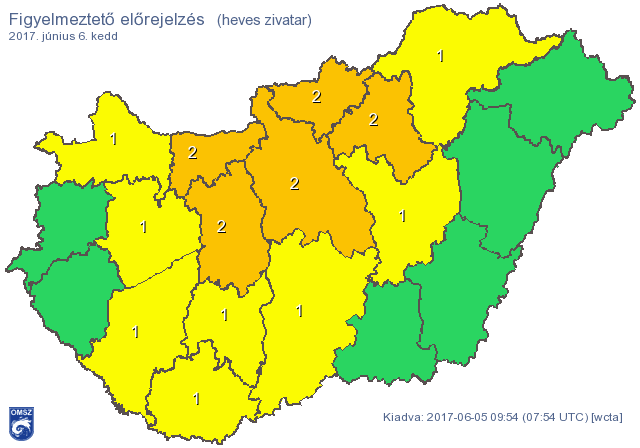 Lesz itt gond: heves zivatarokkal jön a kedd - térkép
