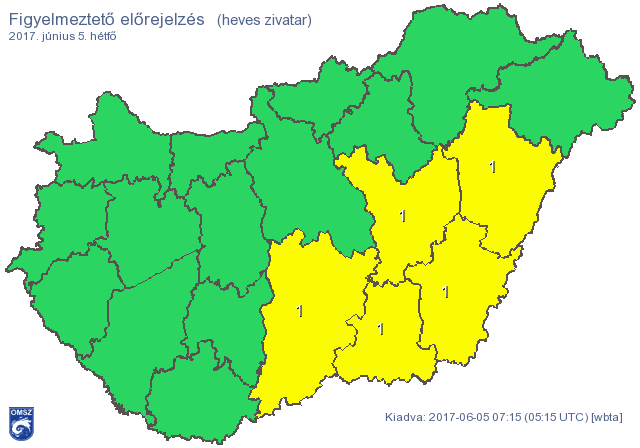 Jönnek a zivatarok, készüljön fel - térkép