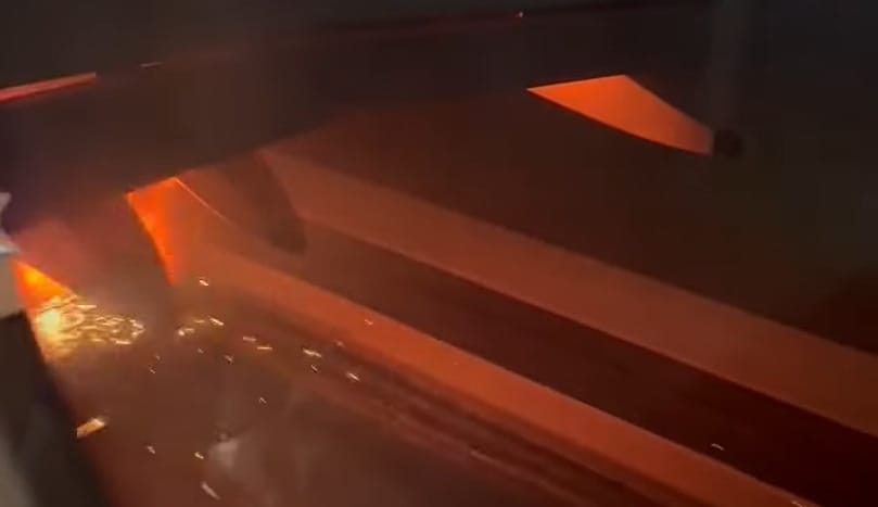 Felszállás közben gyulladt ki egy Airbus A320-as hajtóműve – videó