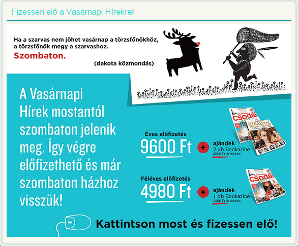 Dakota közmondással viccelve próbál életben maradni a Vasárnapi Hírek