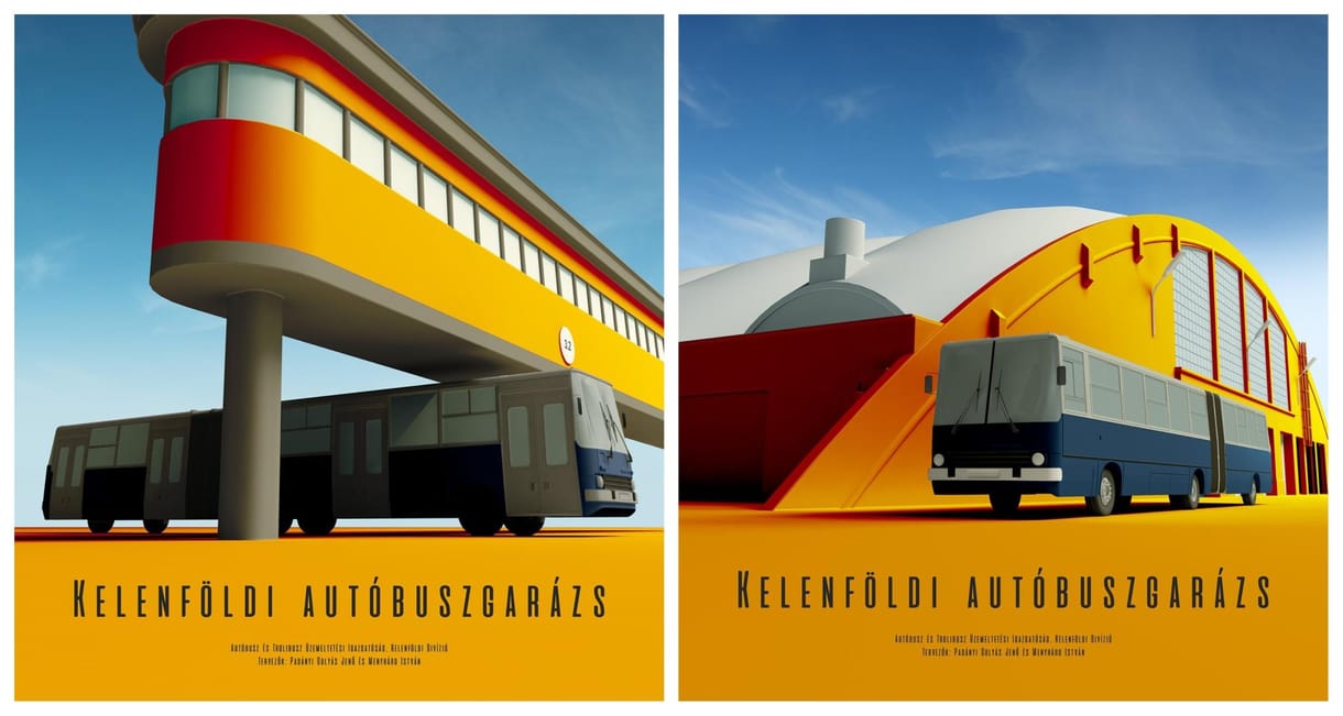Csodálatos plakátok készültek a kelenföldi buszgarázs nyílt napjához