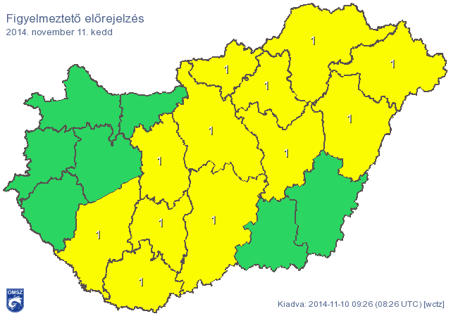 Sűrű köd miatt adtak ki figyelmeztetést
