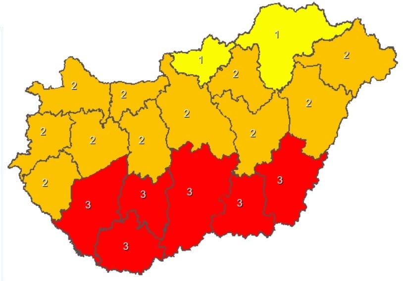 Tovább fokozódik a hőség, vörös figyelmeztetést adtak ki több megyére