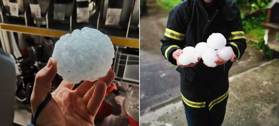 Öklömnyi méretű jégdarabok verték el a horvát-szlovén határt