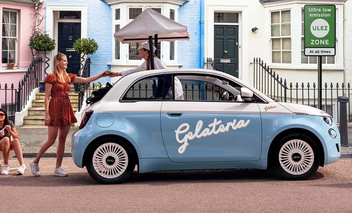 A legjobbkor jött az elektromos Fiat 500-as fagyiskocsi verziója