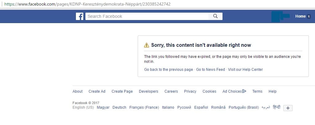 Kiderült, miért tiltotta le a Facebook a KDNP-t