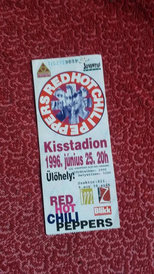Ilyen volt a jegy az előző RHCP-koncertre
