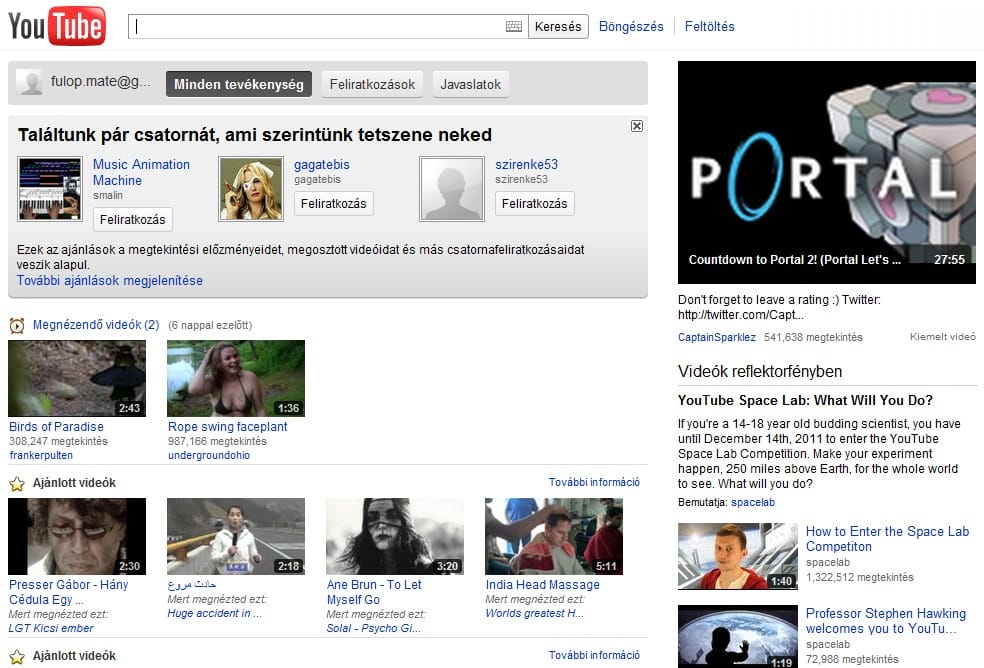 Tízszer annyi videó megy fel a Youtube-ra, mint 2007-ben