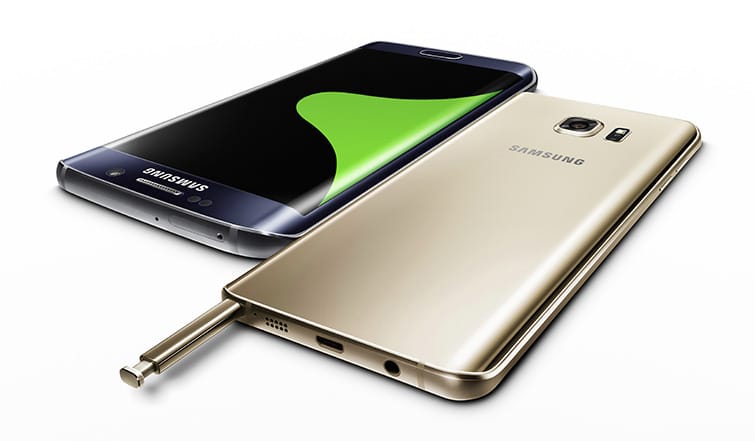 Két óriástelefont mutatott be a Samsung, itt a Galaxy Note5 és az S6 edge+