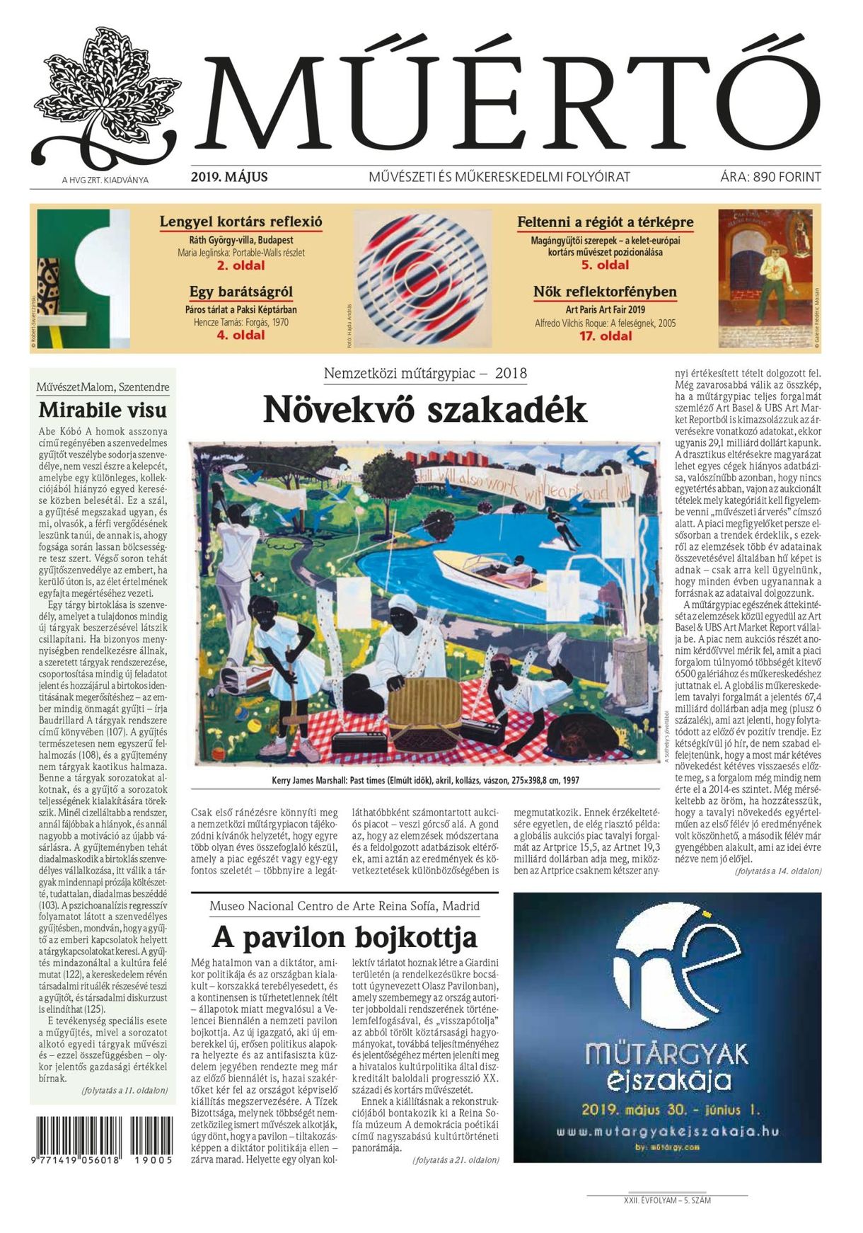 Megjelent a Műértő 2019 májusi lapszáma