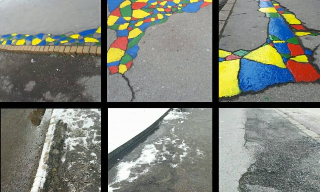 A nap fotója: Hülyeségrekord Sopronban, felmarták a színes járdát