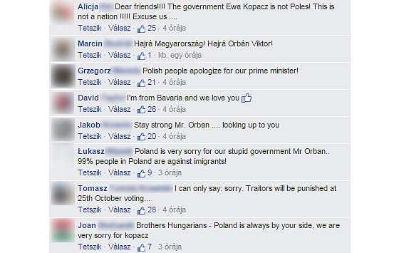 Bűnbánó lengyelek özönlötték el Orbán Facebook-oldalát