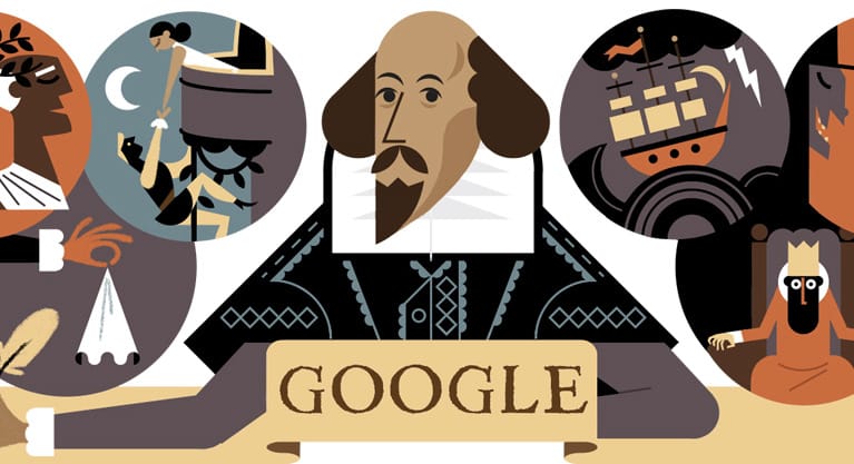 Miért pont Shakespeare van ma a Google logója helyén?