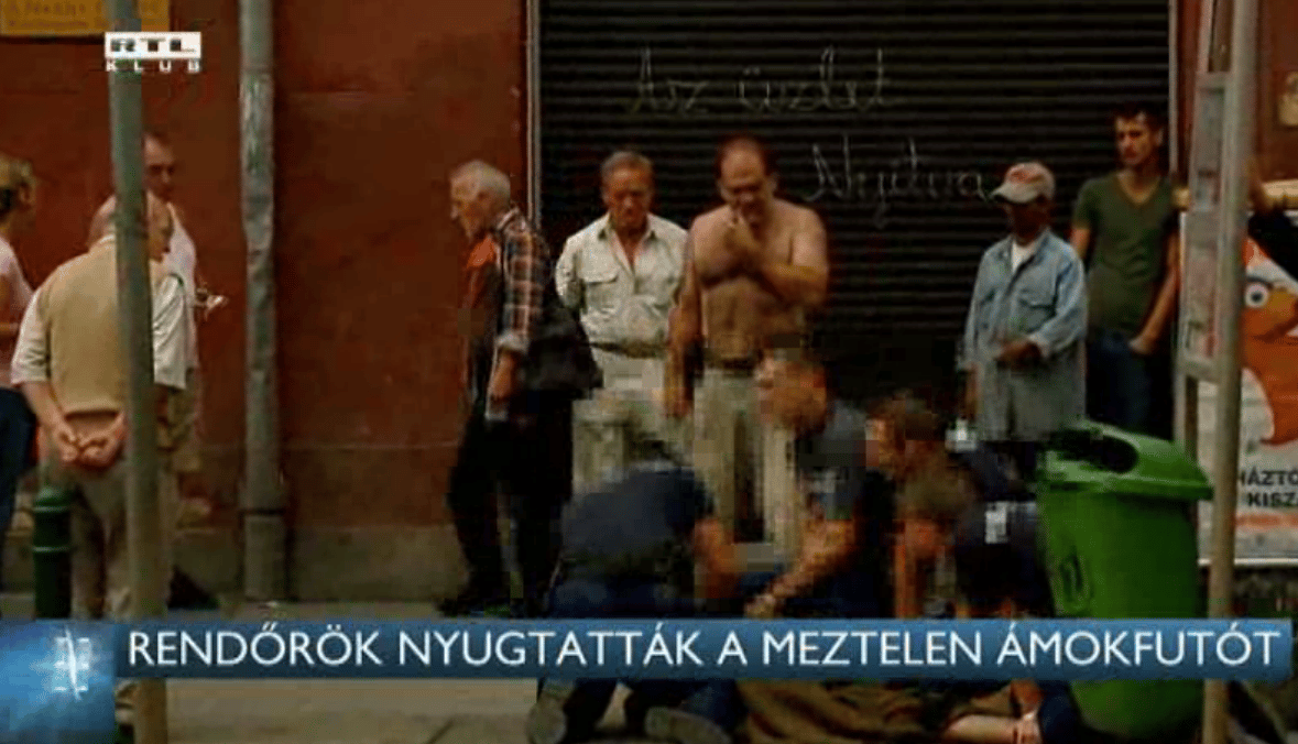 Videó: Ismét meztelenül őrjöngött egy férfi Budapesten