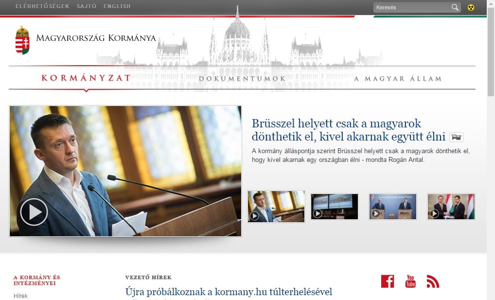Külföldről támadták meg a kormány weboldalát