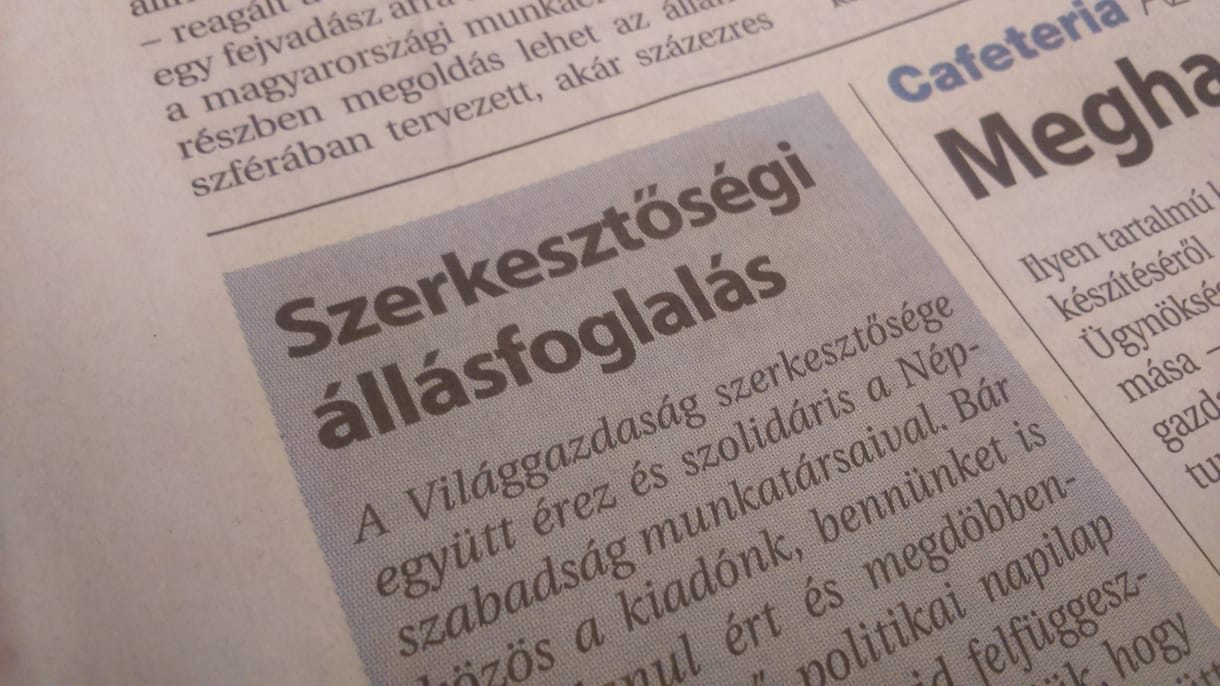A Mediaworks kiadón belül is megdöbbentek a Népszabadság felfüggesztésén