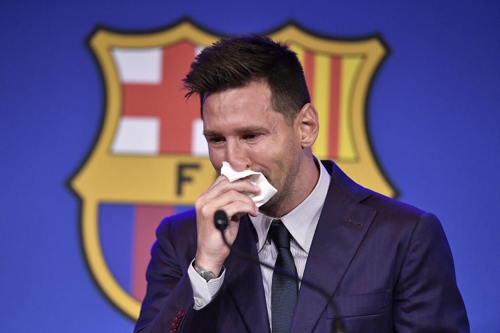 Messi könnyek között búcsúzott a Barcelonától