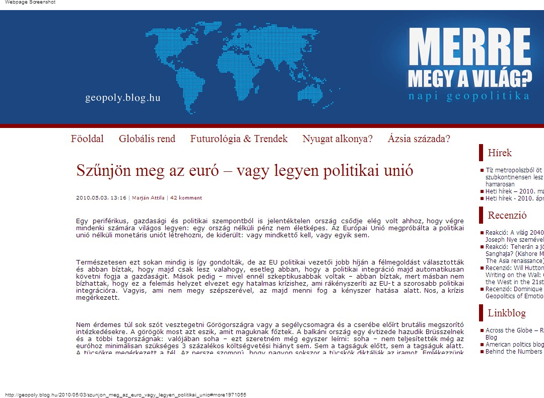 Euró: egy ország nélküli pénz nem életképes