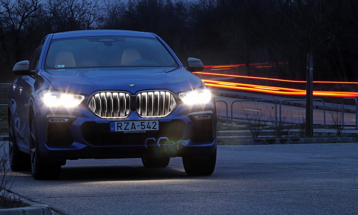 Fény az éjszakában: világító hűtőráccsal és 530 lóerővel teszteltük az új BMW X6-ot
