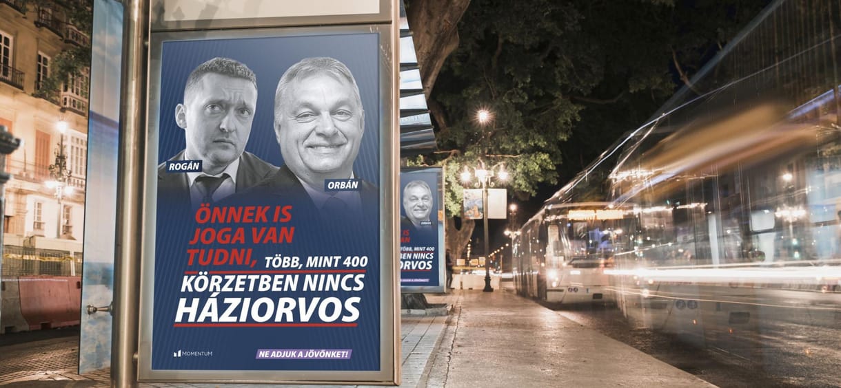 Ellenkampányt indít a Momentum, Soros és Juncker helyett Orbánt és Rogánt teszik plakátra