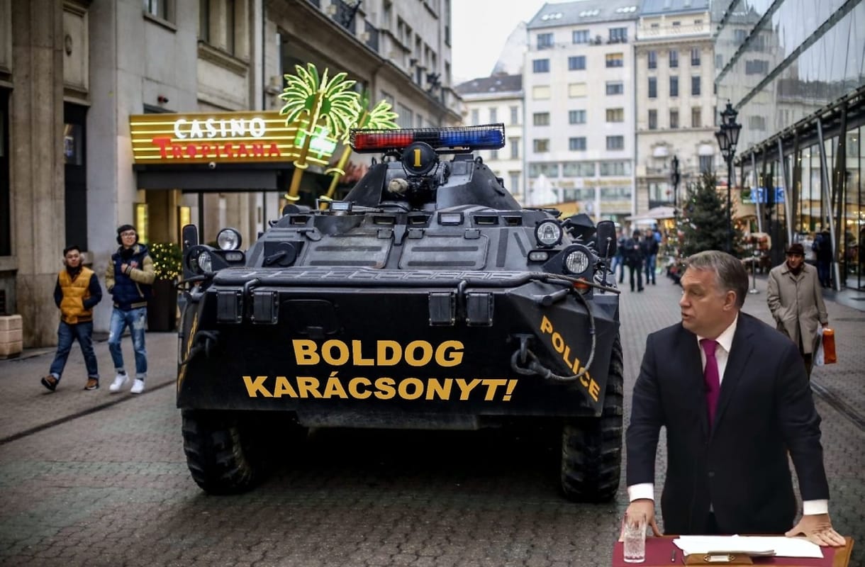 Beindította a mémgyárat az éberen figyelő TEK összefestett páncélos harckocsija
