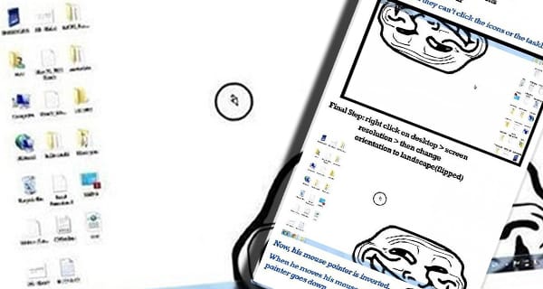 A legegyszerűbb áprilisi tréfa – egérmutató, fejjel lefelé