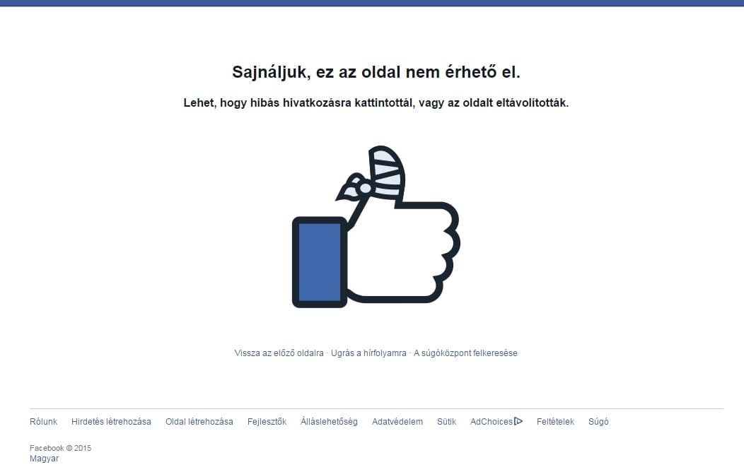 Már megint leállt a Facebook