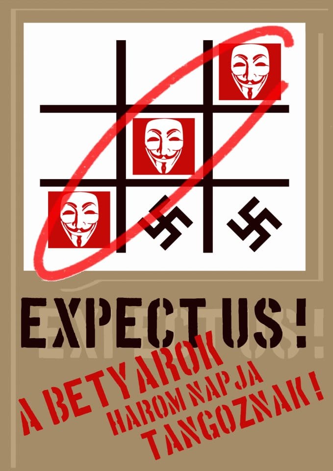 Szélsőjobbos honlapot vadászott le a magyar Anonymous