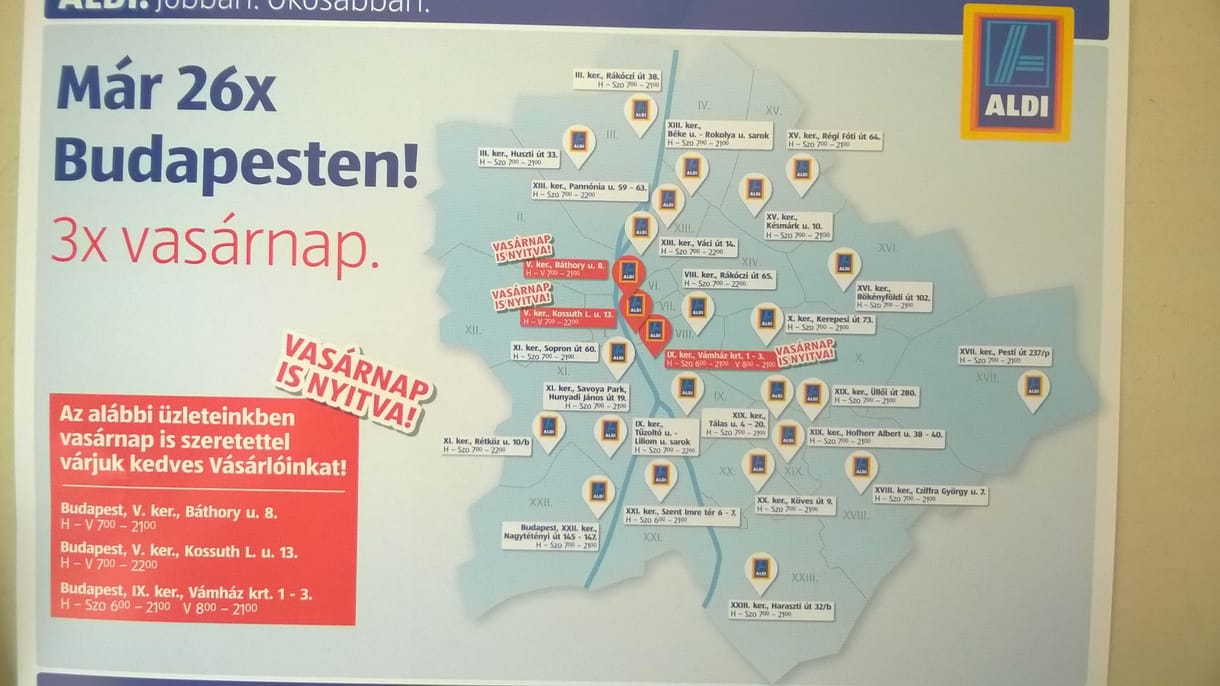 Feleslegesen reklámozhatja az Aldi a vasárnap is nyitva tartó üzleteit - fotó
