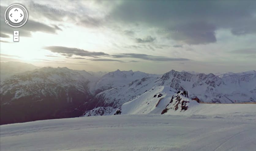 Népszerű síparadicsomok a Google Street View-ban
