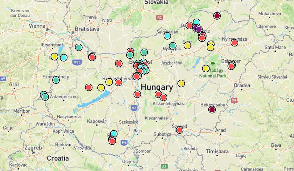 15 településen veszélyes vagy egészségtelen a levegő minősége