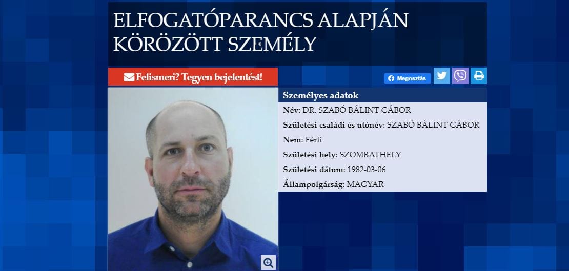 Elfogatóparancsot adtak ki Szabó Bálint szegedi képviselő ellen