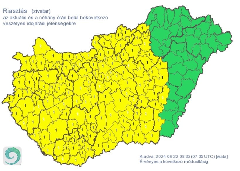 Jön a lehűlés, sűrű zivatarok és jégeső is várható