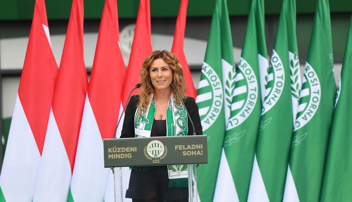 Miklósa Erika rendszeresen üvölti, hogy „Hajrá, Fradi!”